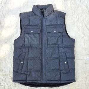 NEW Goodfellow & CO Black Herringbone Puffer Sleeveless Vest Jacket Men's Medium